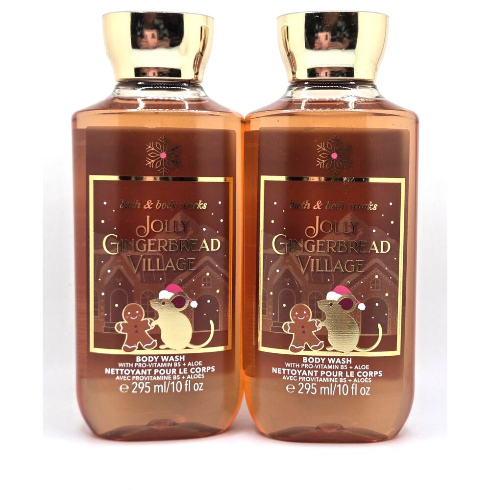 NEW Bath & Body Works Jolly Gingerbread Village Body Wash
